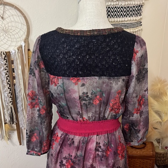 LuLumari Anthropologie Mini Peasant Style  Dress/ Size Small - Picture 8 of 11